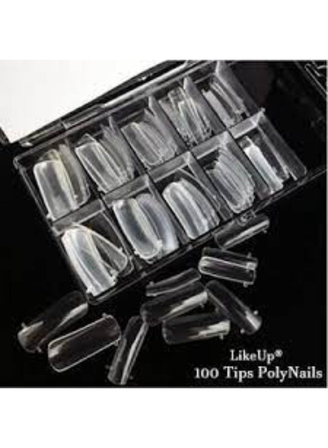 Fake Nails High Quality 100pcs/Box Natural Transparent Different Sizes - Image 3