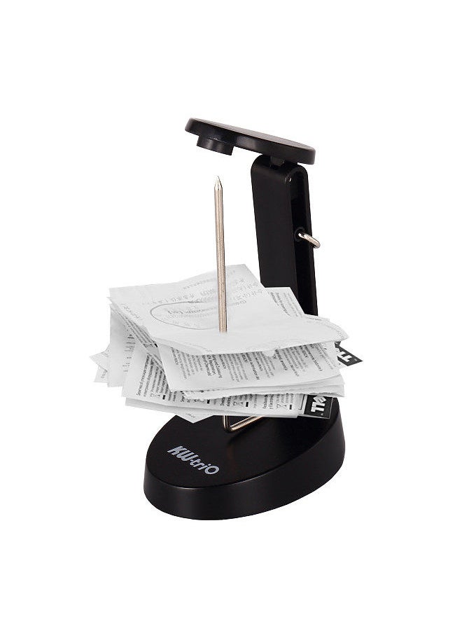 Kw-trio Desk Receipt Holder Spike Stick with Hook Safety Protective Cover Design Check Spindle Bill Notes Paper Memo Fork Restaurant Ticket Holder  - Image 1