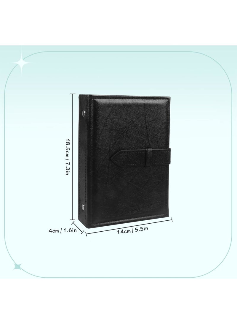 Barakah Earring Organizer Book, Travel Jewelry Storage Case for Women, Portable Earring Holder with Zipper and Clear Pages, Keeps 42 Pairs Tangle-Free for Home or Trip, Compact Jewelry Display Tray, Black - Image 2