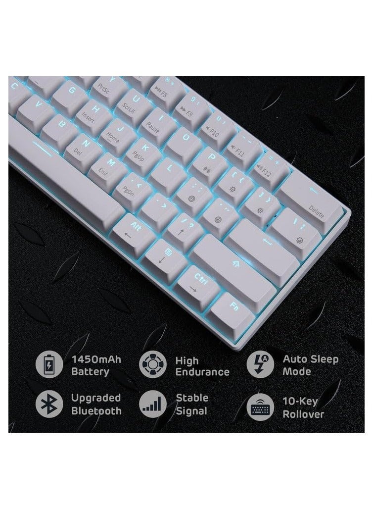 Arnotec Rk61 Blue Switch Mechanical Keyboard 61 Keys Ar/En - Blue Backlight