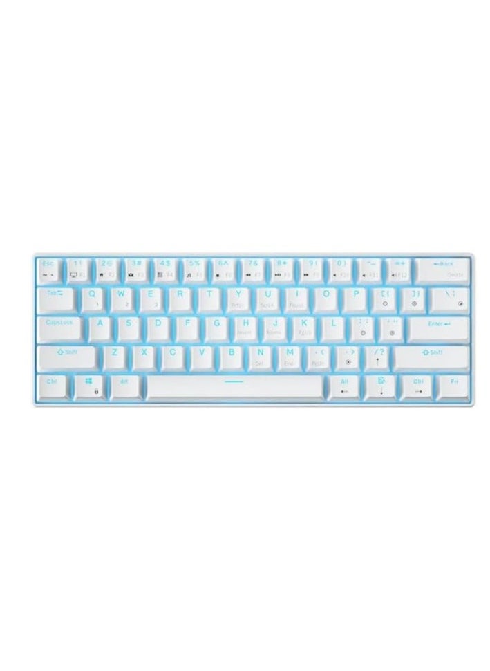 ARNOTEC - RK61 Mechanical Keyboard 61 Keys Arabic/English Dual Language, Blue Backlight, Blue Switch Tablet Mobile Office Gaming Keyboard - Image 1