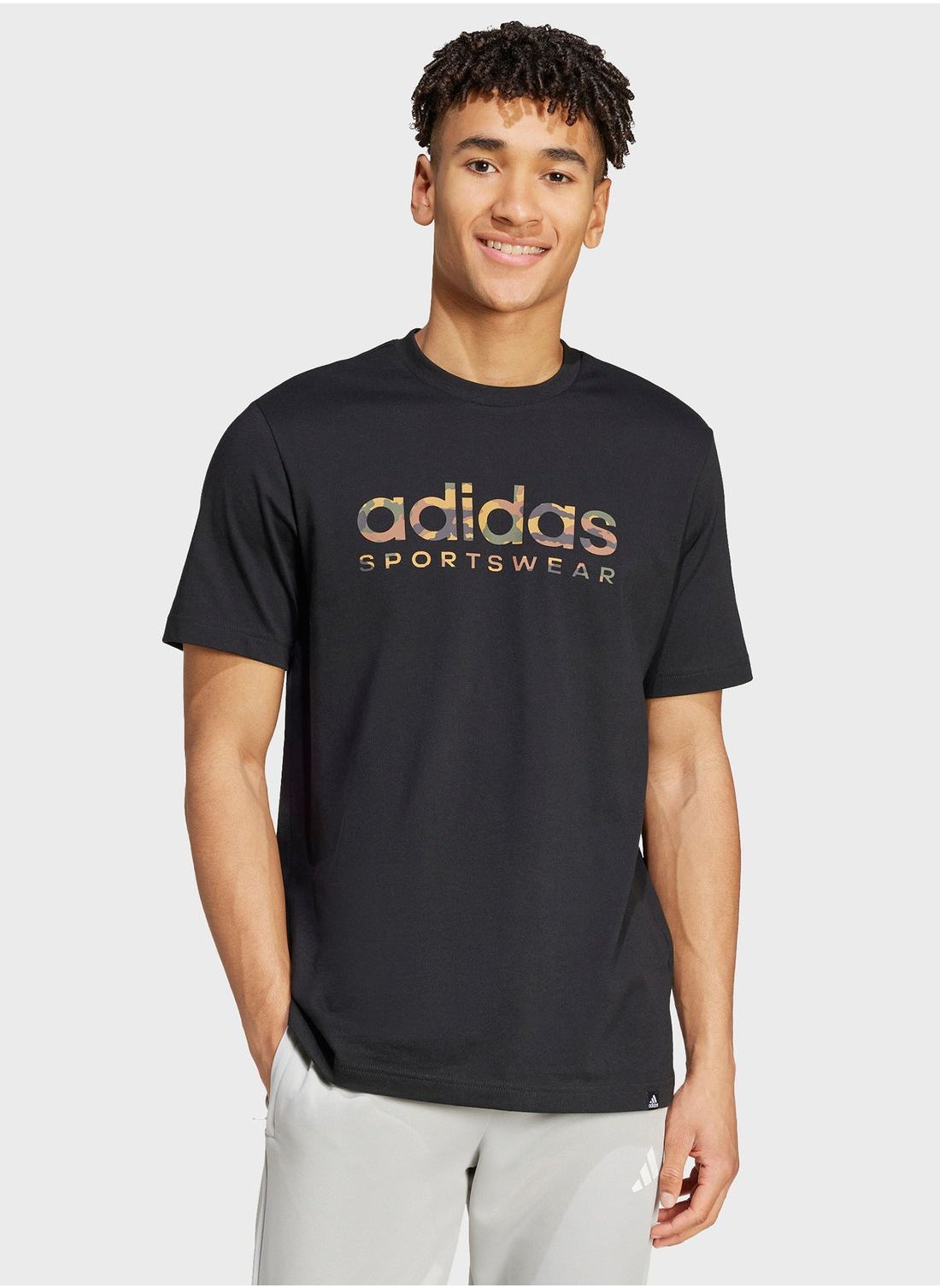 Adidas Camo Linear Graphic T-Shirt 