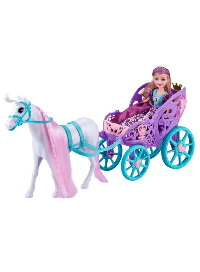 Zuru Sparkle Girlz Princess with Horse & Carriage Playset - Image 1