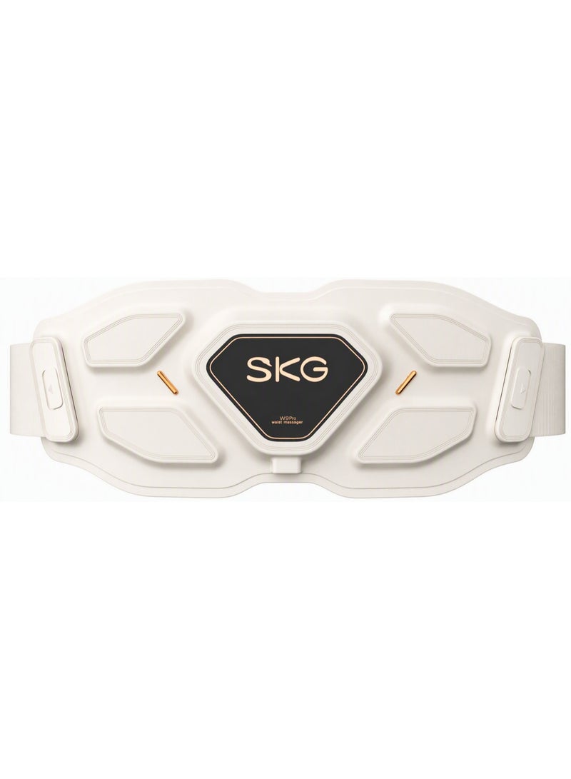 SKG Premium Waist Massager W9 Pro Pearl White, EMS‑TENS 14 Modes,18000mm² Heating Area,APP Control,Wireless Long Endurance,Adjustable Massage & Heating Levels, Portable for Home & Office - Image 1