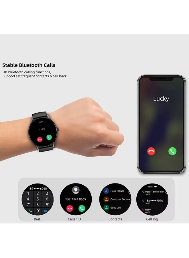 Imiki TG1 Smartwatch  – 1.43" AMOLED Display with 1000 Nits Brightness, Bluetooth Calling, 15-Day Battery Life, Fitness Tracker – Black + Black Strap  - Image 4