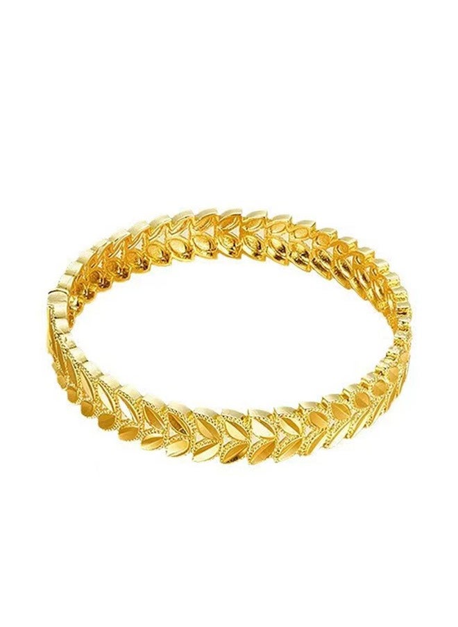 ماركة غير محددة سوار عروس مطلي بالذهب عيار 22 قيراط أساور زفاف مطلي بالذهب عيار 22 قيراط مجوهرات الزفاف 1 قطعة  - Image 3