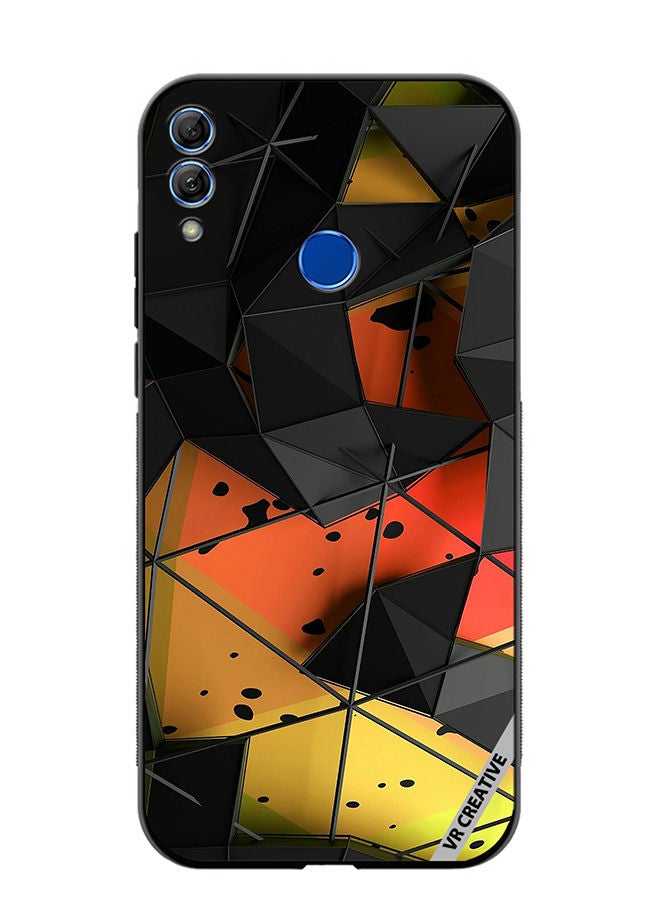 Protective Case Cover For Honor 10 Lite Abstract Design Multicolour