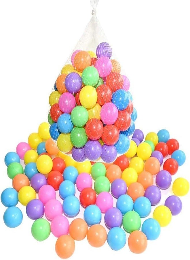 100 Pieces Colorful Soft Plastic Balls for Kids Tents and Pools, Suitable Toy as a Gift.  - Image 1