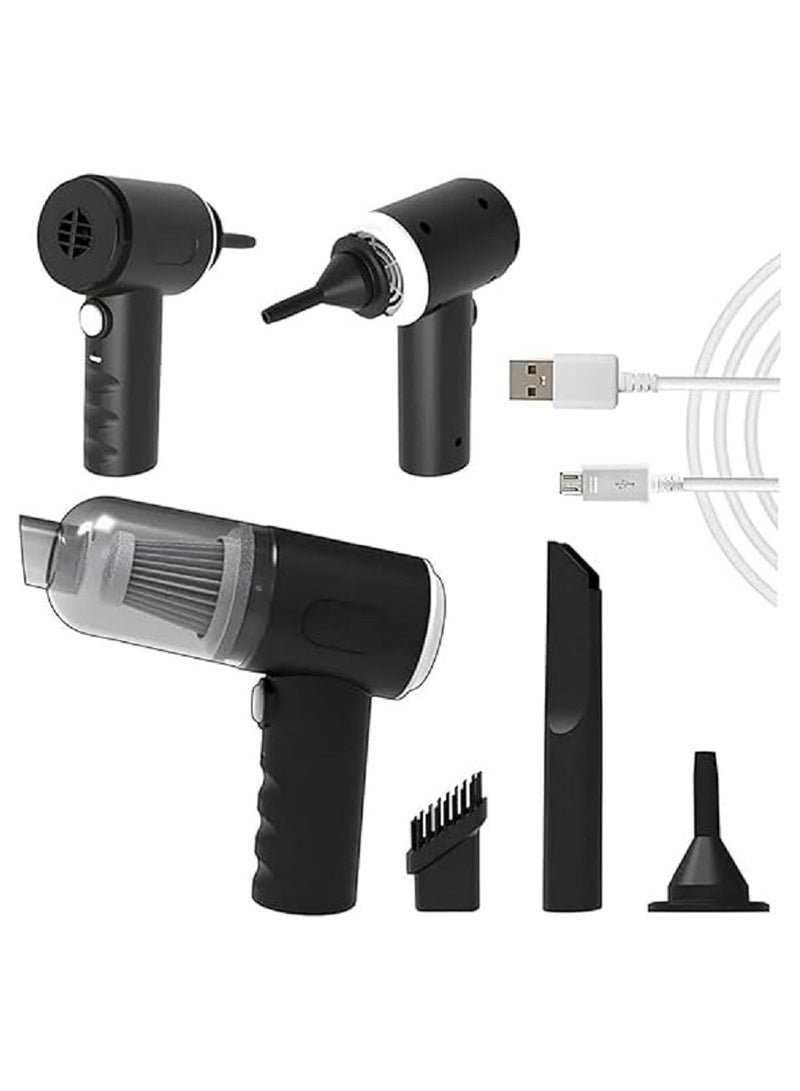 Cordless Handheld Vacuum, Car Vacuum Cleaner, Mini Hand Held Vacuuming Portable Rechargeable 3 in 1 Sucking Blowing for Home Office and Car - Image 1