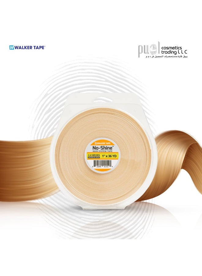 Walker Tape® No-Shine Wig Tape Roll 1" x 36 Yards – Maximum Hold Hypoallergenic Lace Wig Adhesive for All Hair Systems – Invisible Finish, Stretchable Carrier, Long Lasting, Strong Bond Toupee Tape - Image 5