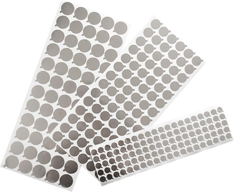 EORTA 240 Pcs Foil Lid Seal Sticker 32 mm Self-Adhesive Aluminum Foil Dot Sealing Stickers Stopper for Cosmetic Tube Bottle Toothpaste, Silvery