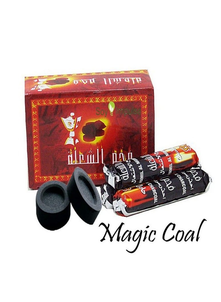 100-Piece Charcoal Bakhoor Coal - Premium Black Incense Charcoal  - Image 1
