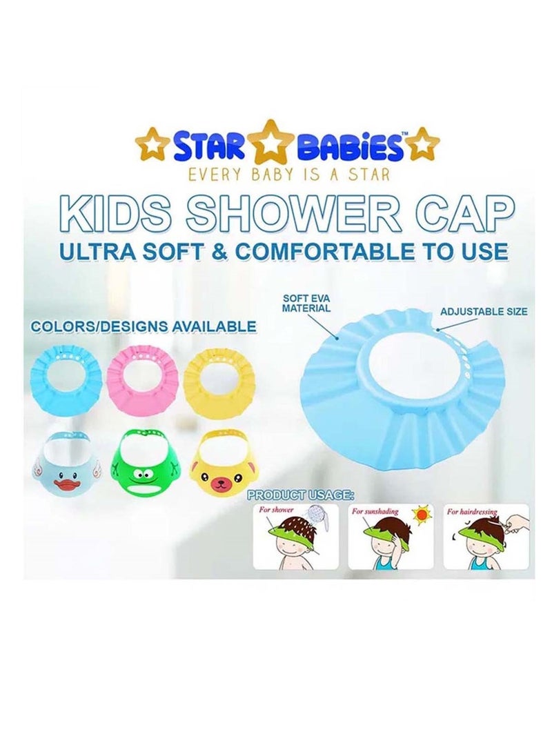 STAR BABiES Star Babies - Combo Pack of 2- Adjustable Shower Cap with Baby Girl's Kneepad (3 Pair)- Pink  - Image 4
