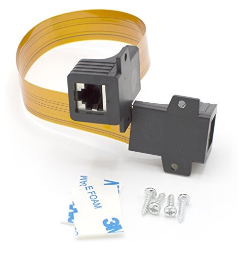 THE CIMPLE CO Ethernet Jumper Cable, Ghost Wire CAT5 or CAT6, Ribbon Ethernet Cable Short (1 FT), Flat Wire Thin - Image 1