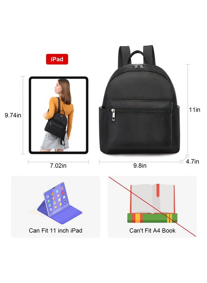 Lovevook LOVEVOOK Mini Backpack for Women Purse Fashion Small Black Backpack Daypack for Dating Gift for Her Waterproof  - Image 4