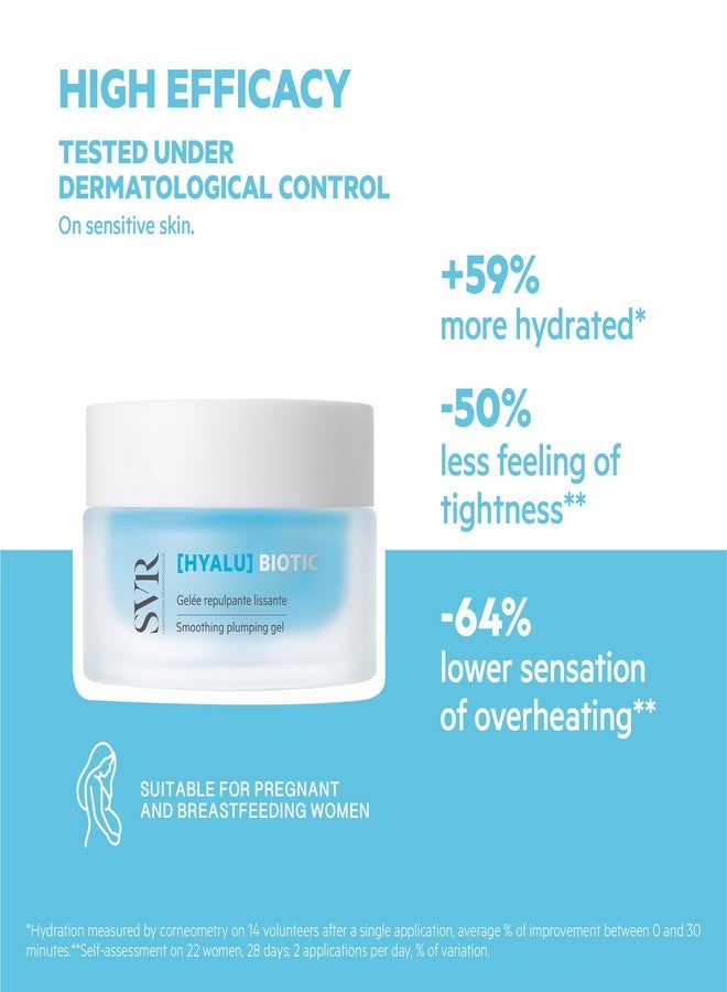 SVR HYALU Biotic Regenerating Face Moisturizer With Hyaluronic Acid, Vitamin C & Probiotics. Intensive Hydration For Normal to Oily Skin. Gel Texture Care, Made In France, 1.7 fl.oz. - Image 4