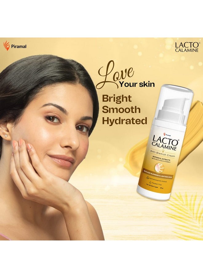 Lacto Calamine Anti Blemish Face Cream 30G X 2 Kojic Acid Botanical Extracts & Vitamin E Fades Acne Marks & Blemishesreduces Pigmentation & Lightens Skinno Parabens & Dermatologically Tested  - Image 2