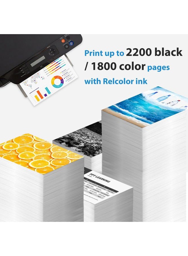Relcolor 952XL Ink Cartridge Black Color Combo for HP 952 XL Compatible for HP952XL HP952 for OfficeJet 8710 8720 7740 8725 8210 8715 8702 8740 8725 7720 8730 8216 8700 Printer Black Cyan Magenta Yellow 4 Pack - Image 3