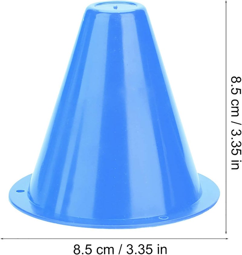 woobles Soccer Training Cone, Agility Soccer Disc Cones Barriers Plastic Marker Holder Sports Accessory (10pcs)-Blue - Image 4