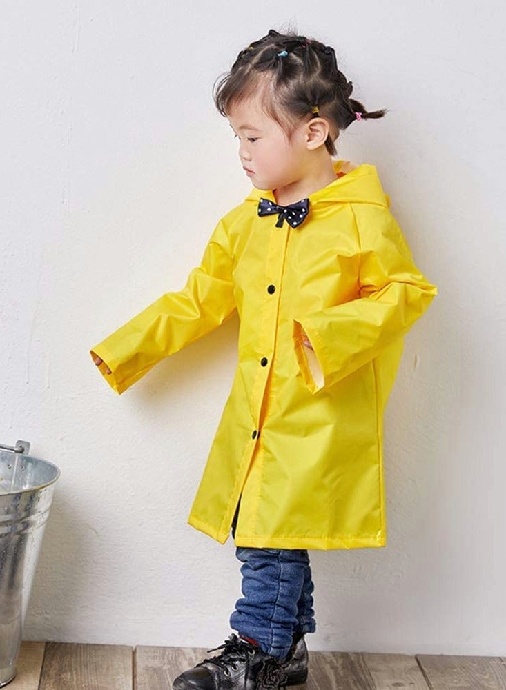Excefore Kids RainCoat, Multifunctional Waterproof Rain Coat for Boys Girls  (L,Yellow)  - Image 3