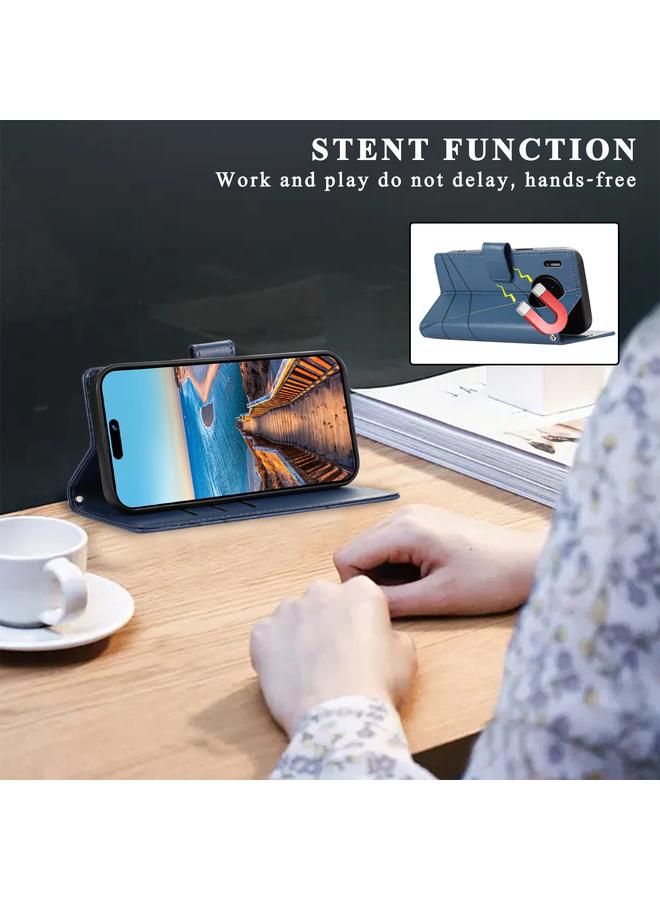 S-TOP Case For Huawei Mate 30 PU Genuine Leather Texture Embossed Line Phone Case - Image 5