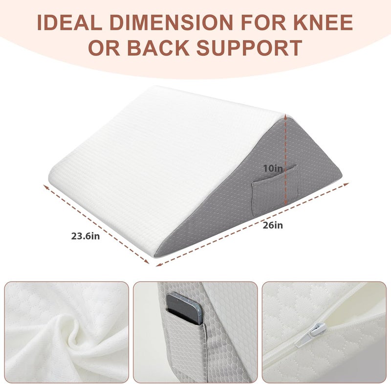 Bedluxe Knee Wedge Pillow - Memory Foam Support - Image 3