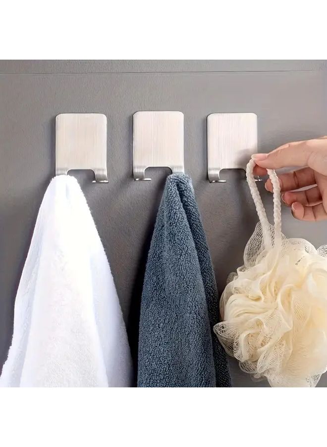 2 Pcs 2 In 1 Stainless Steel No Drill Adhesive Wall Mounted Shaver Holder Storage Shelf - Image 4