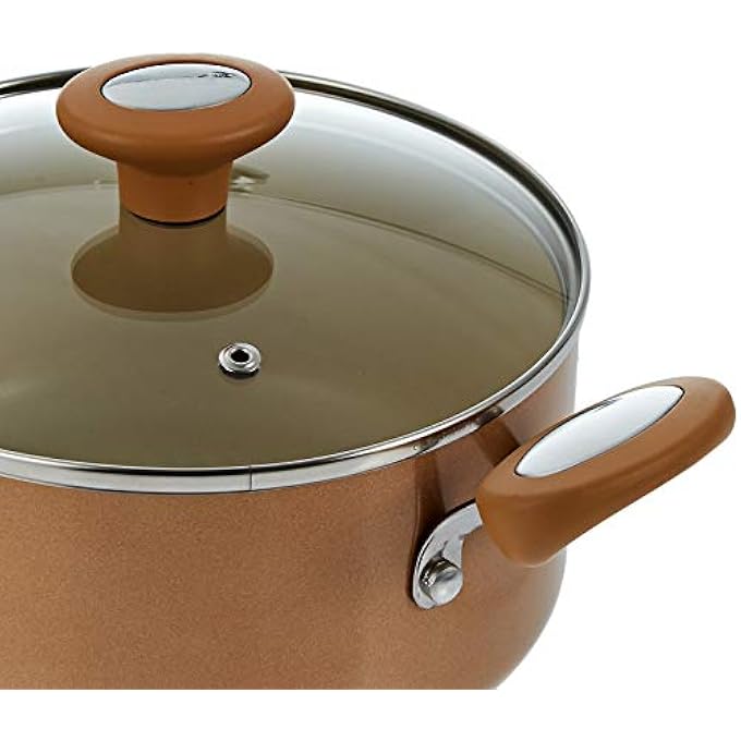 MEYER Cushion Smart Non Stick Casserole With Glass Lid 20 Cm  Cushioned Surface Cooking Stock Pot  Beige  My16864 - Image 3