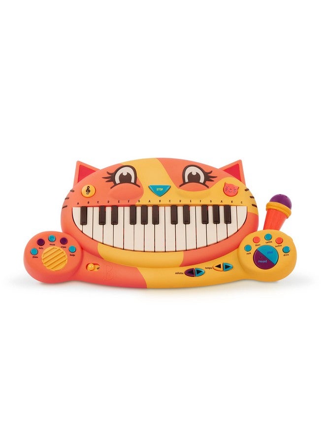 B. toys- Meowsic- Interactive Cat Piano - Toy Piano & Microphone - Musical Instrument For Toddlers, Kids - 20+ Songs, Sounds & Recording Feature - 2 Years + - Image 1