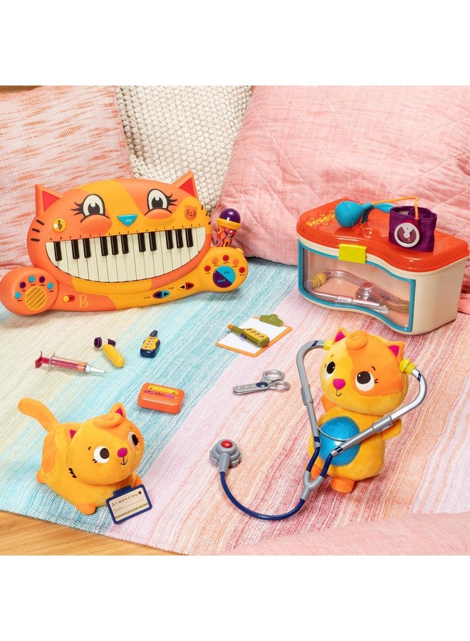B. toys- Meowsic- Interactive Cat Piano - Toy Piano & Microphone - Musical Instrument For Toddlers, Kids - 20+ Songs, Sounds & Recording Feature - 2 Years + - Image 2