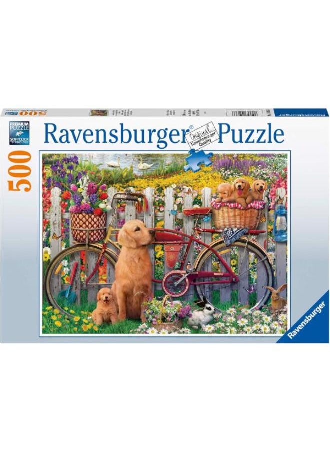 Ravensburger Cute dogs in the garden  - Image 1
