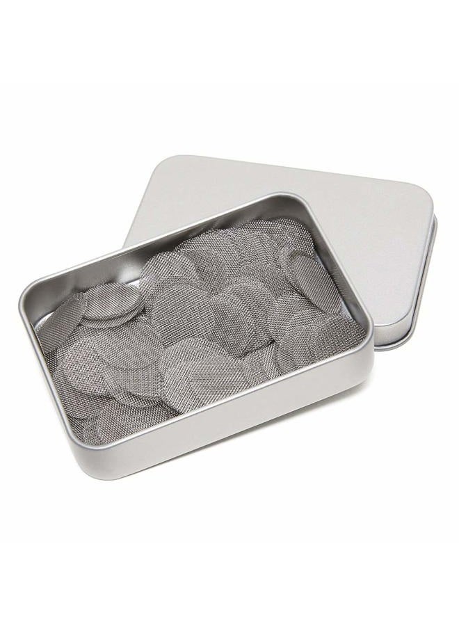 Nesohyy 200pcs Premium Stainless Steel Pipe Screens, 3/4 Inch with Metal Box - Image 1