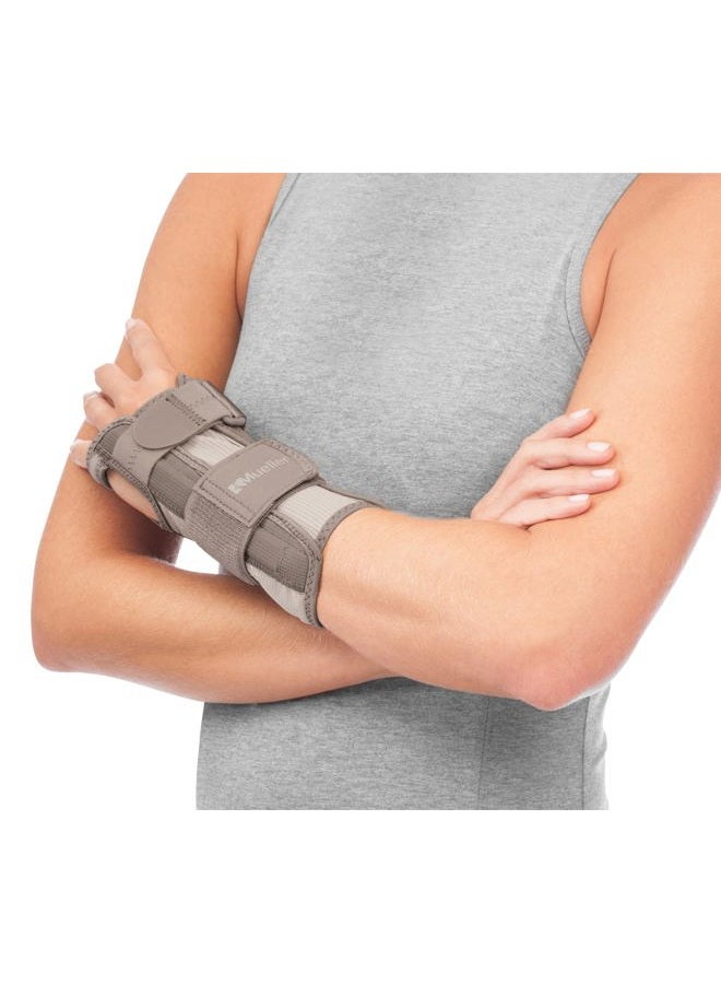 Mueller Sports Medicine Reversible Wrist Stabilizer with Splint, Wrist Pain Relief Support for Men and Women, Ideal for Carpal Tunnel, Tendinitis, Arthritis, Taupe, Small/Medium - Image 1