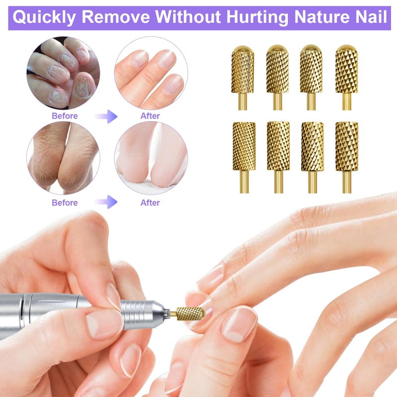 Nail polishing head, polishing and nail removal nail tools  gold - Image 4