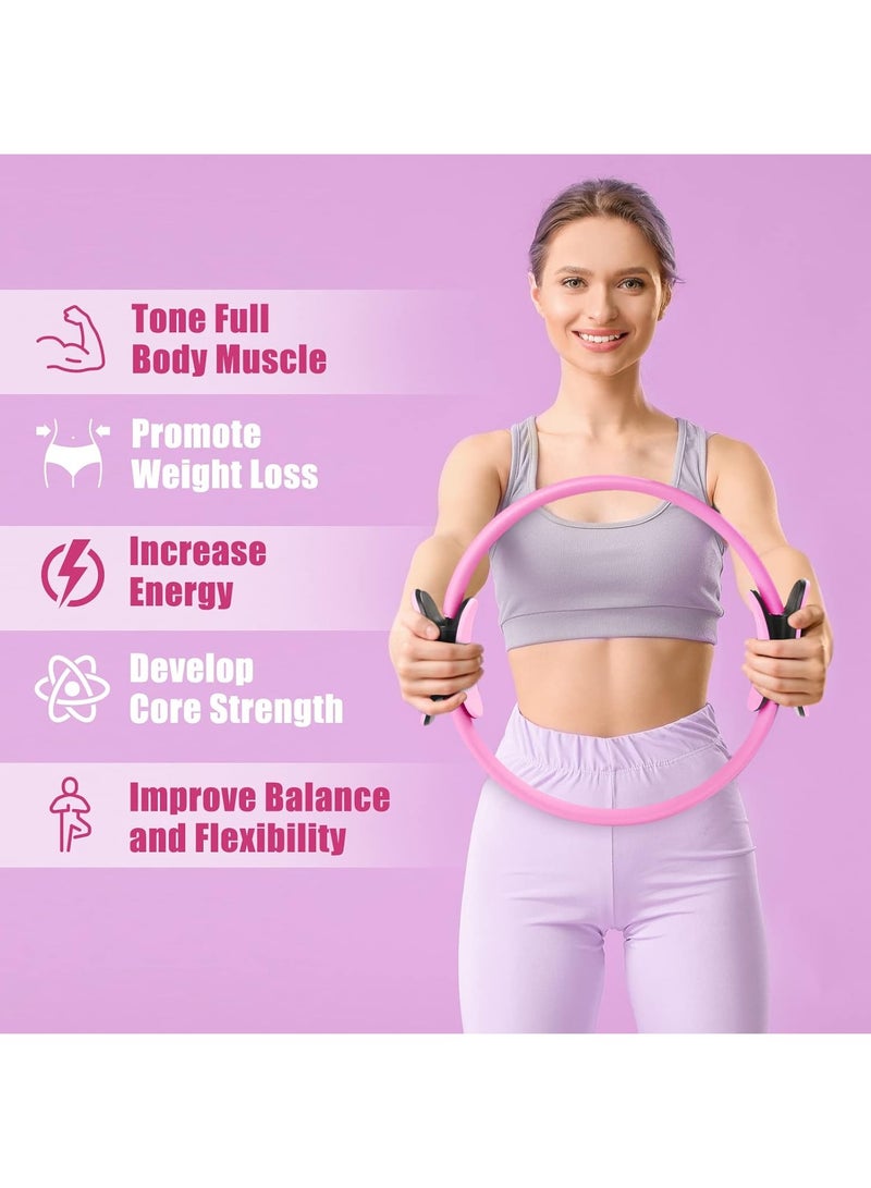 WAKYME Pilates Ring Circle - 40CM Resistance 8 KG Magic Fitness Circle for Toning Inner & Outer Thighs Bonus Workout Guide Included  - Image 4