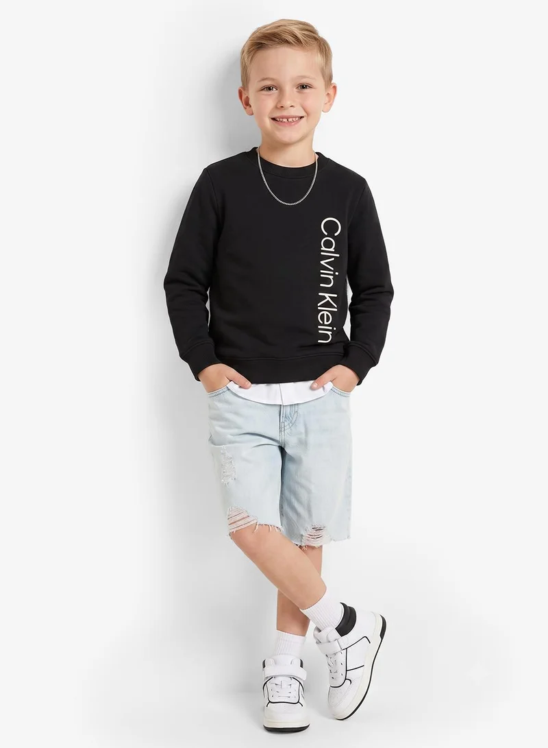 Calvin Klein Jeans Youth Graphic Crew Neck Sweatshirt