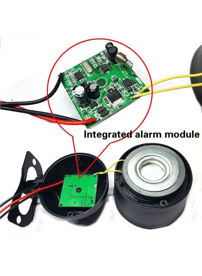 TOTMOX Universal Car Alarm System, 120dB 6-Tone Alarm, Remote Control, Black, 1pc, Passenger Car, Truck, Van, SUV - Image 3
