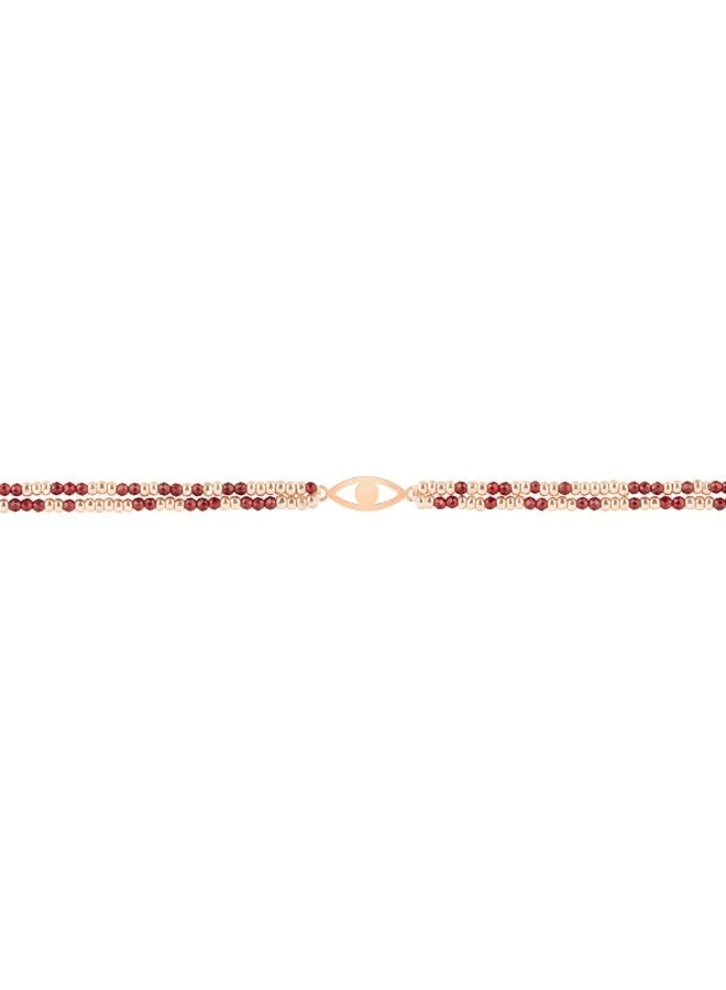 Minza  Minza “Egyptian” Women’s Bracelet, Pure 18K Gold, Czech Beads, Agate Stone, Handmade Bracelet for Women, Beaded Bracelet, Jewelry for Casual & Special Occasion for Women | Best Price UAE