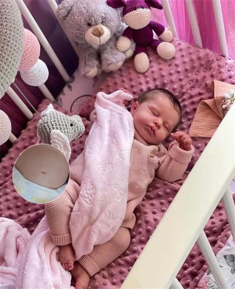 Anano Realistic Reborn Baby Dolls Loulou 20 inch Full Body Vinyl Anatomically Correct Real Life Baby Dolls Girl Toy for Kids Ages 3+ - Image 1