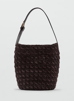 MANGO Natural Fibre Shoulder Bag  - Image 1