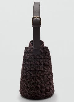 MANGO Natural Fibre Shoulder Bag  - Image 3