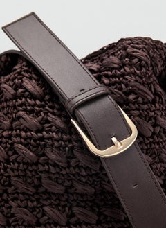 MANGO Natural Fibre Shoulder Bag  - Image 4