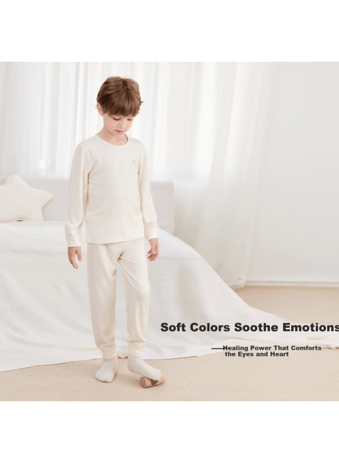 Junejunior Children's Thermal Underwear Set Autumn Winter High Elasticity Boys Girls Long Johns Pajamas Base Layer - Image 2