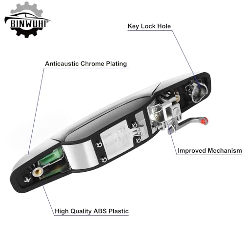 BINWUHI Exterior Front Driver Door Handle Compatible with The Following Models: 2007-2013 Cadillac Escalade, Chevrolet Chevy Silverado Tahoe Avalanche Suburban, GMC Sierra Yukon XL Denali, 20828258 - Image 4