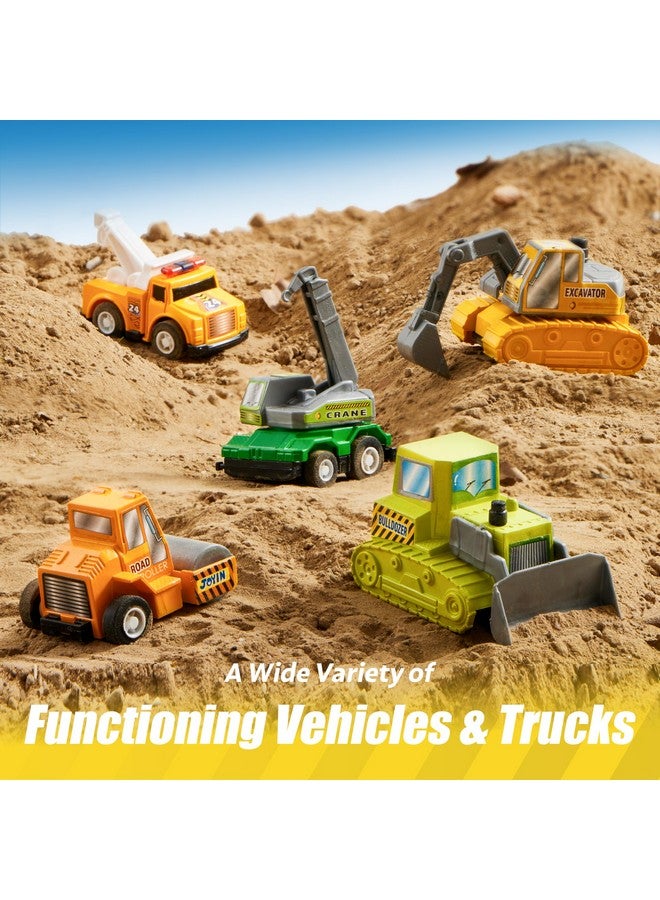 JOYIN 18 Pcs Pull Back City Cars and Trucks Toy Vehicles Set, Friction Powered Cars Toys for Toddlers, Boys, Girls’ Educational Play, Kids Stocking Stuffers, Easter Basket Stuffers - Image 5