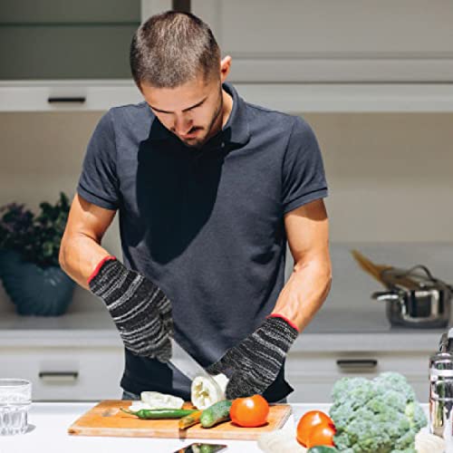 KAWACH Cut Resistance Gloves | Hand Safety Gloves for Kitchen Gardening | High Performance Fiber/Cotton Kitchen Gloves (Free Size)(Pack of) - Image 3
