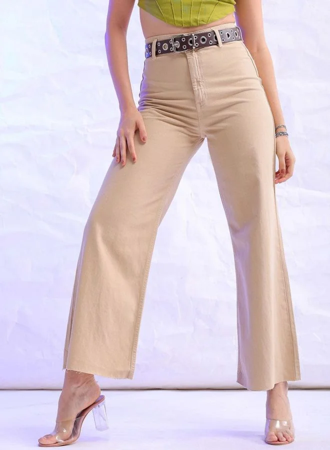 Women Bootcut Solid High Rise Jeans