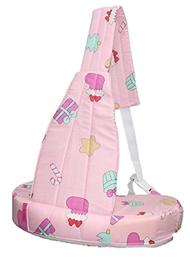 Kids Creation Mommas Baby Feeding Pillow with Back Support & Washable Cover (Pink) - Image 1