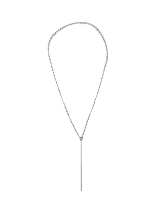 NIBEMINENT - Minimalism Bar Shape Pendant Long Chain Necklace - Image 1