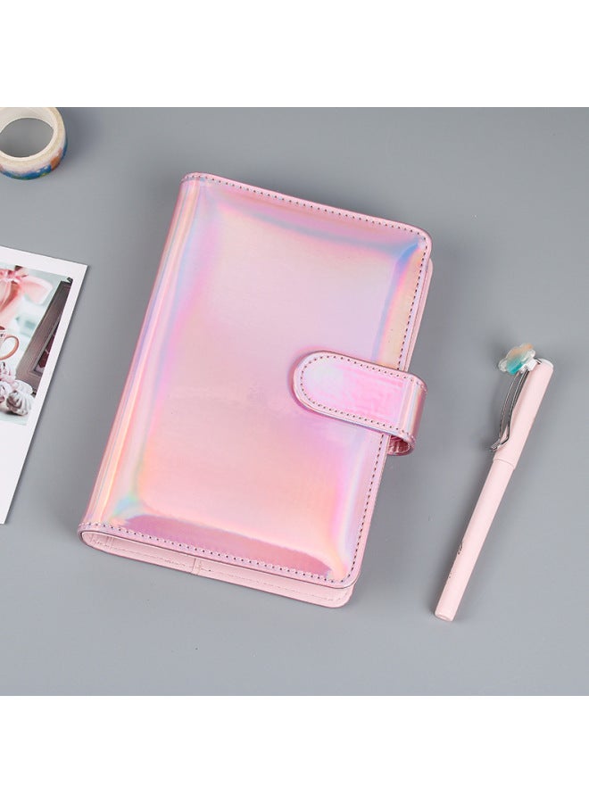 Dimension Stationery Korea Girl's Heart Macaron Loose-leaf Notebook Pu Hand Account Book Notebook Hand Account Book Travel Book - Image 1